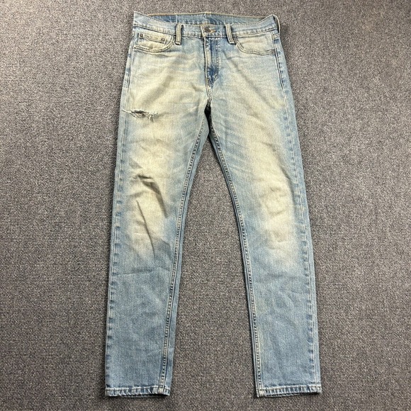Levi's‎ Jeans Mens 30x32 Denim Straight Leg Skinny Distressed Cotton - Picture 1 of 13